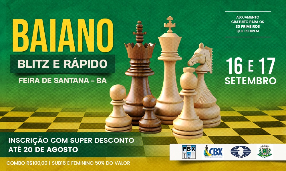 Inscrições com desconto para Campeonato de Xadrez vão até